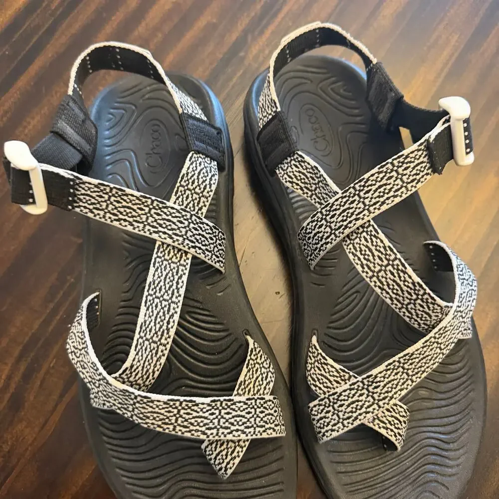 Chaco Z/Vol 2 Sandals Black and White Women's Size 10